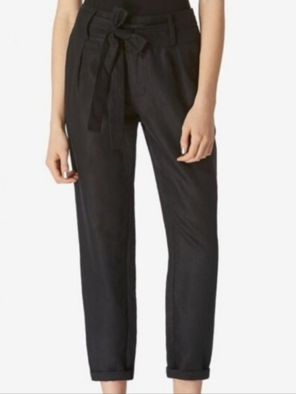 Avec Les Filles Linen Pants Size 8 New Black Business Casual Career Office